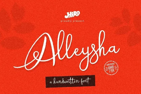 Alleysha Handwritten Script font