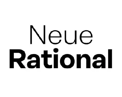 Neue Rational Family font