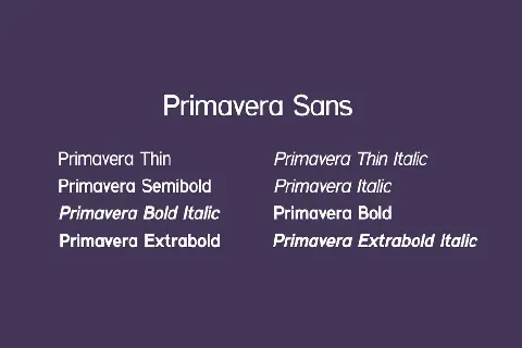 Primavera Sans font