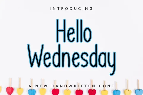 Hello Wednesday Display font