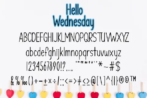 Hello Wednesday Display font