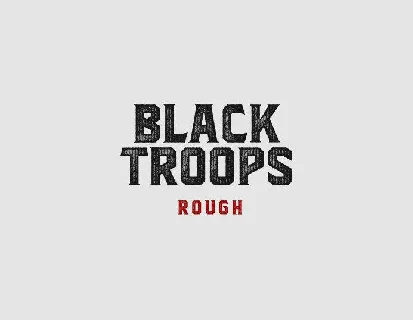 Blacktroops Stencil font