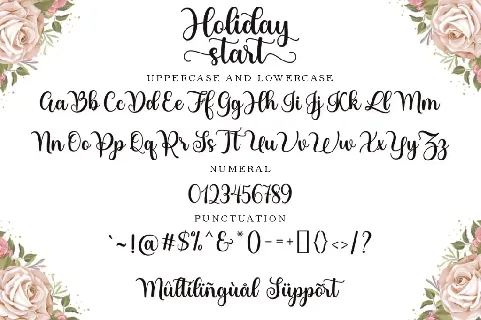 Holiday Start font