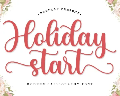 Holiday Start font