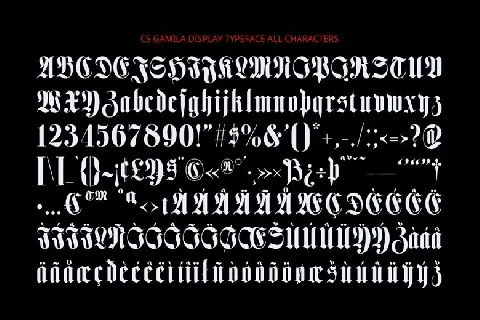 Gamila font