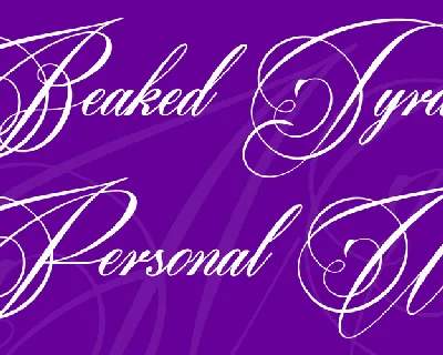 Beaked Tyrant Personal Use font