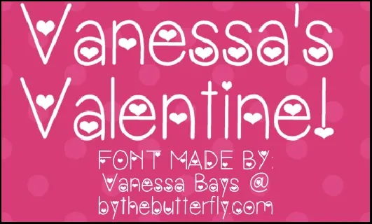 Vanessas Valentine font