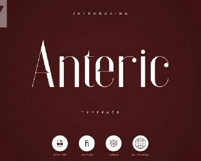 Anteric Display Typeface With 3 Weights font
