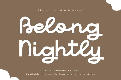 Belong Nightly font