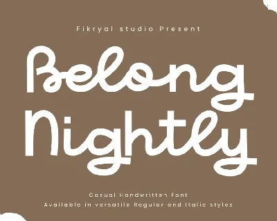 Belong Nightly font