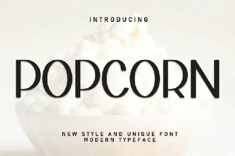 Popcorn Display font