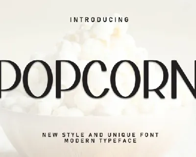 Popcorn Display font