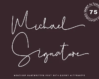 Michael Signature -personal use font