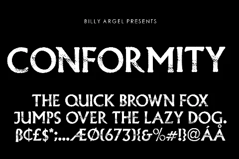 CONFORMITY PERSONAL USE font