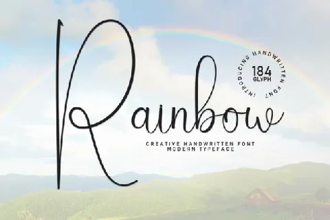 Rainbow Script font