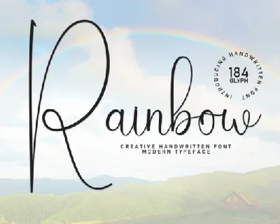 Rainbow Script font