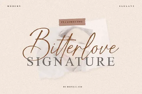 Bitterlove Signature font