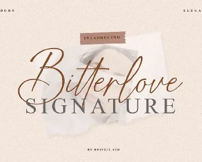 Bitterlove Signature font