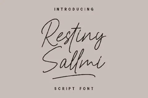 Restiny Sallmi Handwritten font