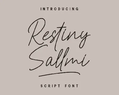 Restiny Sallmi Handwritten font