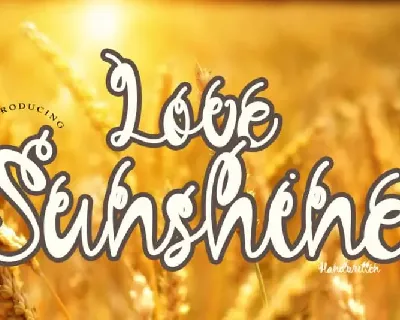 Love Sunshine Script font