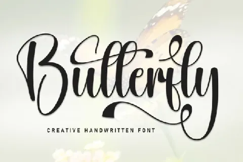 Butterfly Calligraphy Typeface font