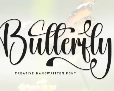 Butterfly Calligraphy Typeface font