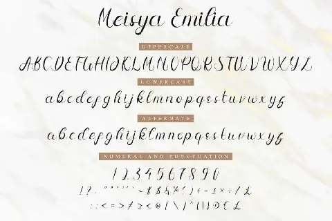 Meisya Emilia Demo font