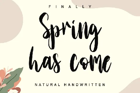 Spring has come - personal use font