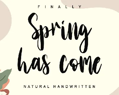 Spring has come - personal use font