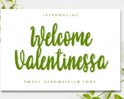 Welcome Valentinessa Script font