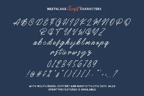 Meethlake Vintage font