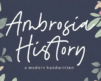 Ambrosia History font
