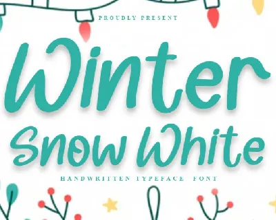 Winter Snow White Display font