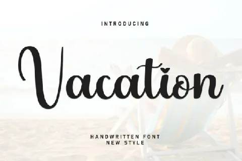 Vacation Script font