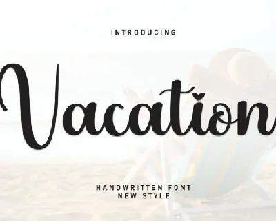 Vacation Script font