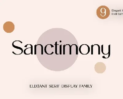 Sanctimony Family font