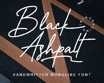 Black Ashpalt font