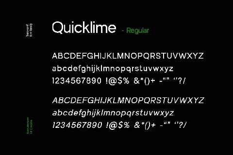 Quicklime font