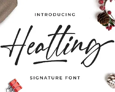 Heatting Signature font