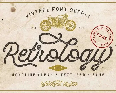 Retrology Script font