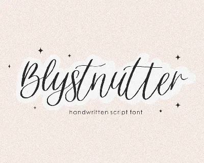 Blystnutter Demo font