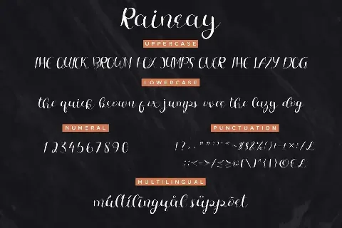 Rainray Demo font