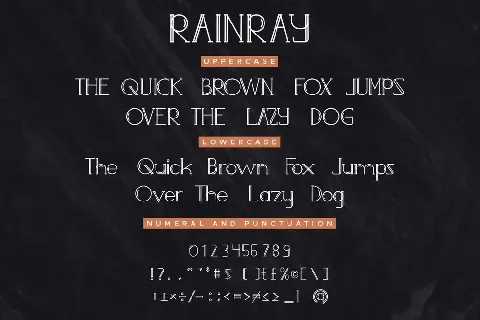 Rainray Demo font