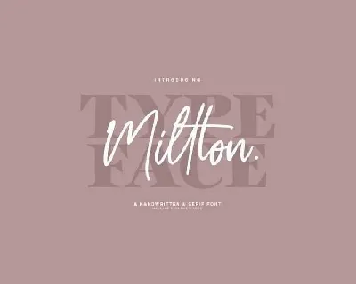 Millton Duo font