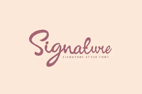 Signature Script Free font
