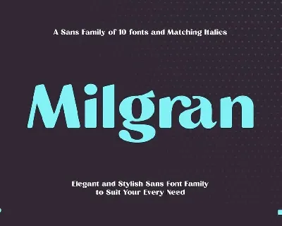 Milgran font