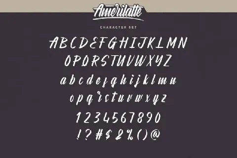 Amerilatte Brush Script font