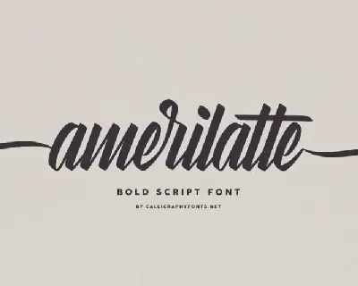 Amerilatte Brush Script font