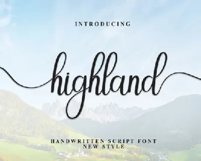 Highland Calligraphy font